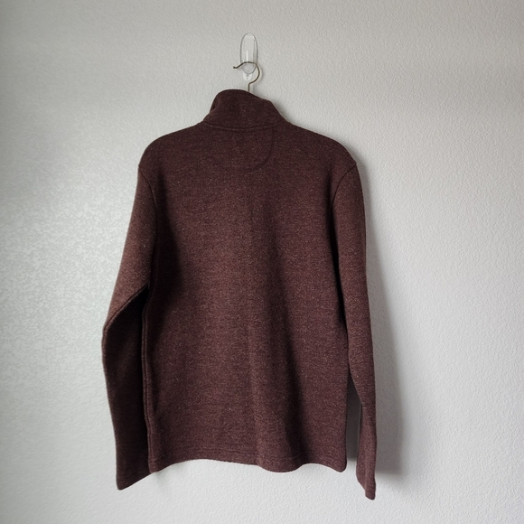 KAVU better sweater wool blend 1/4 zip fleece jacket in Oak size Small - Picture 6 of 8